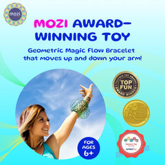 Mozi Geometric Magic Flow Bracelet demonstrates a gyroscopic display for focused play.
