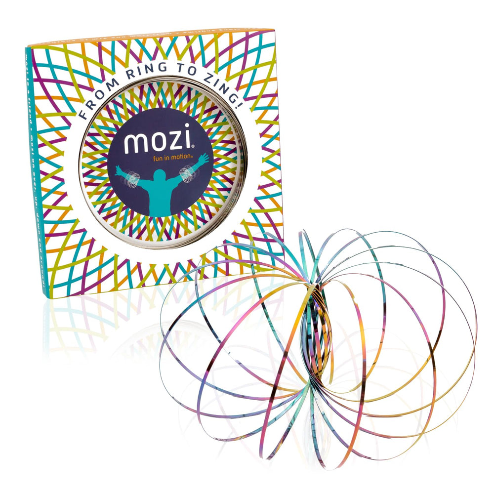 Mozi geometric magic flow bracelet in spiral motion, showcasing mesmerizing color and movement.