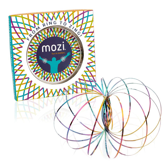 Mozi geometric magic flow bracelet in spiral motion, showcasing mesmerizing color and movement.