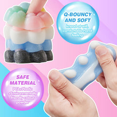 MoZkkiz Taba cat paw squishy close-up shows soft texture and elasticity.