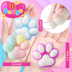 MoZkkiz Taba cat paw squishy hand-use in action promotes focus.