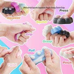 MoZkkiz Taba cat paw squishy variety on display for gift ideas.