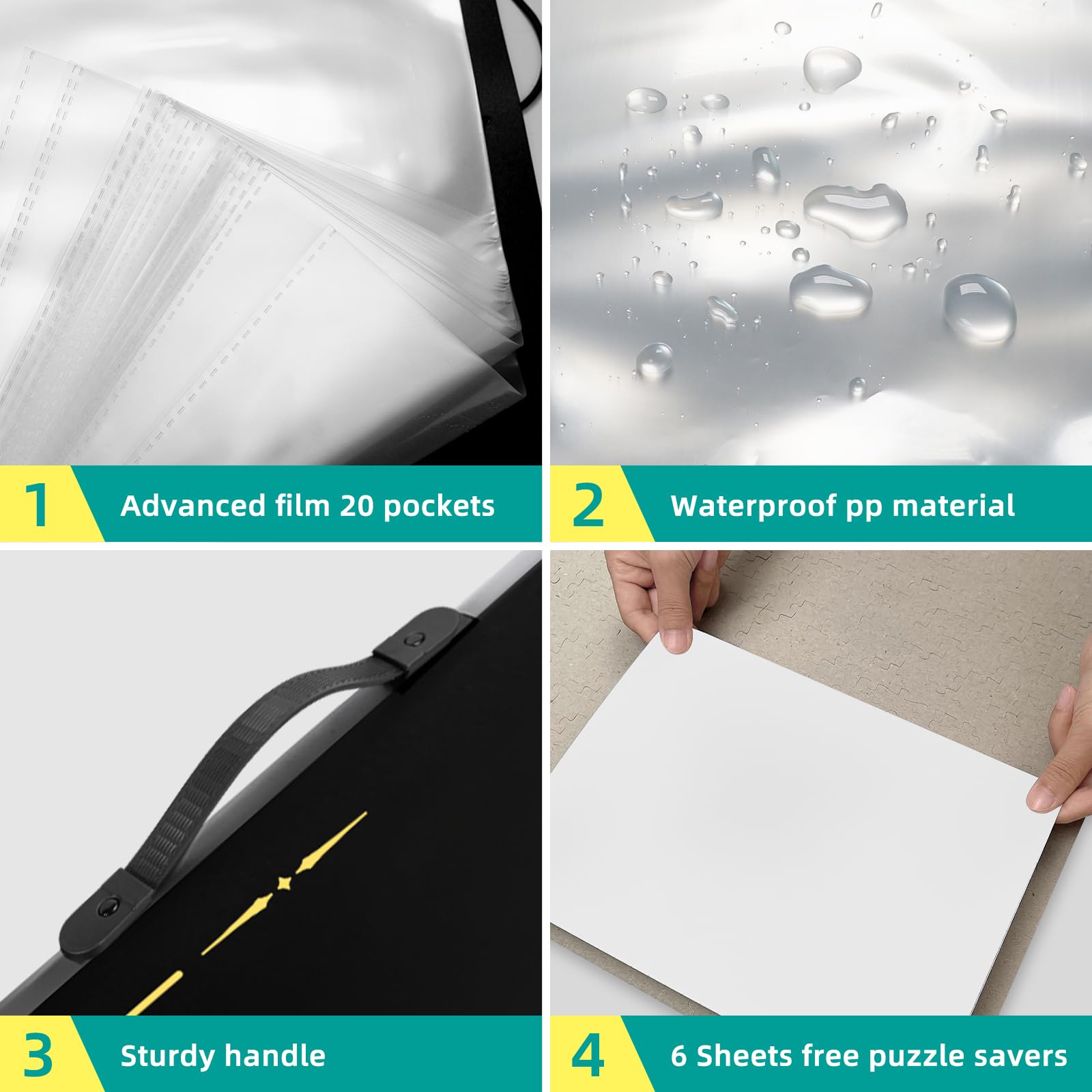 MOZOOSON Puzzle Folder waterproof cover protects finished puzzles from moisture