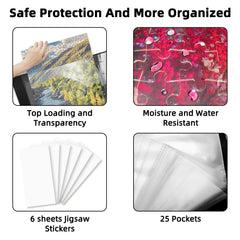 Mozooson puzzle storage durable plastic resists drops and wear