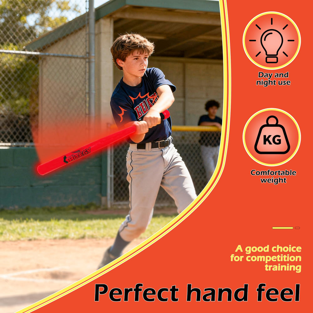 MPMVP Glow bat with seven-color LEDs demonstrates dynamic light training.