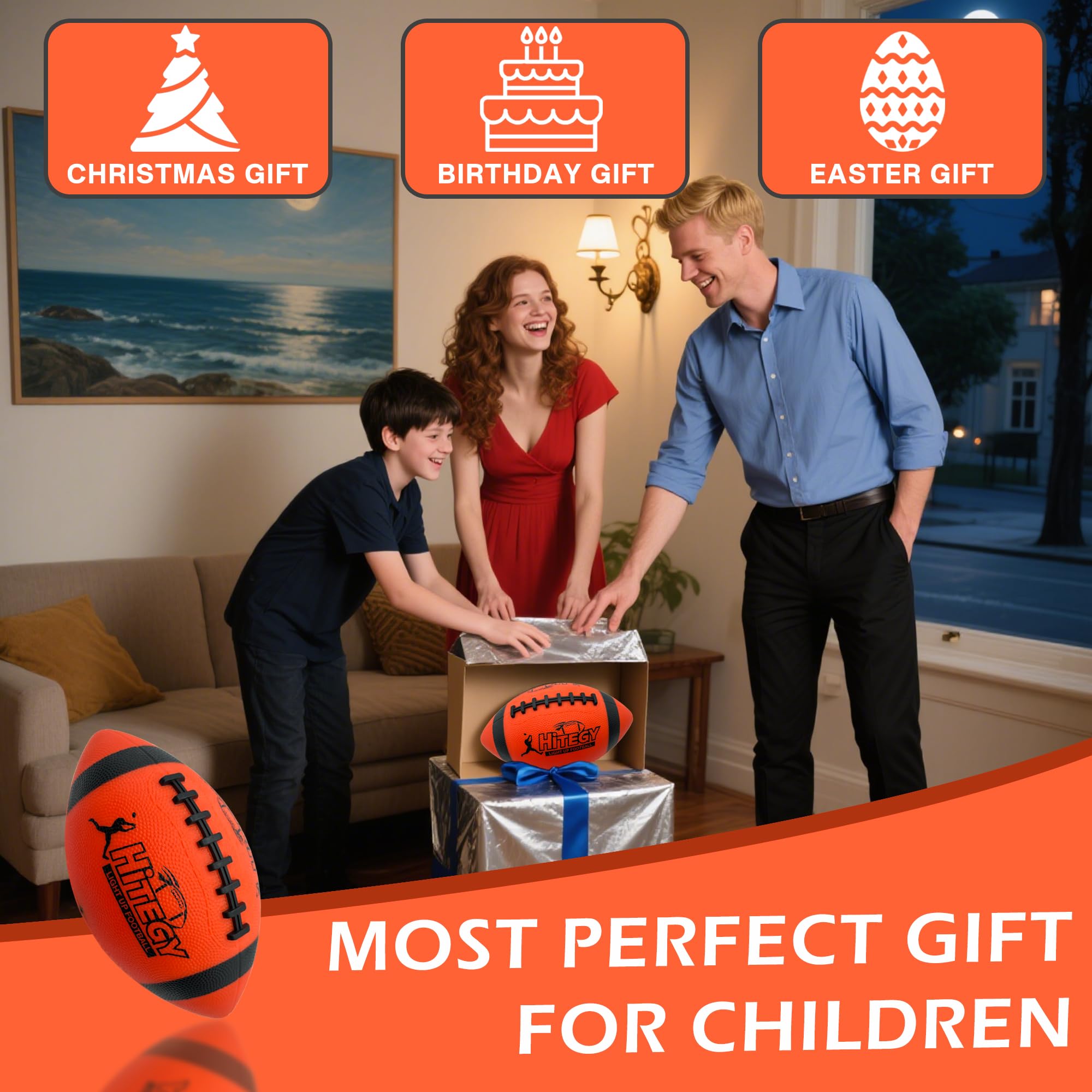 MPMVP Glow Football anti-slip texture supports precise throws and catches.