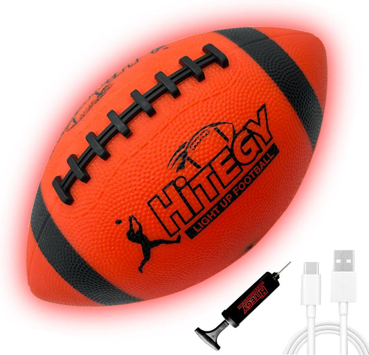 MPMVP Glow Football with LED illumination and pump for easy night visibility.