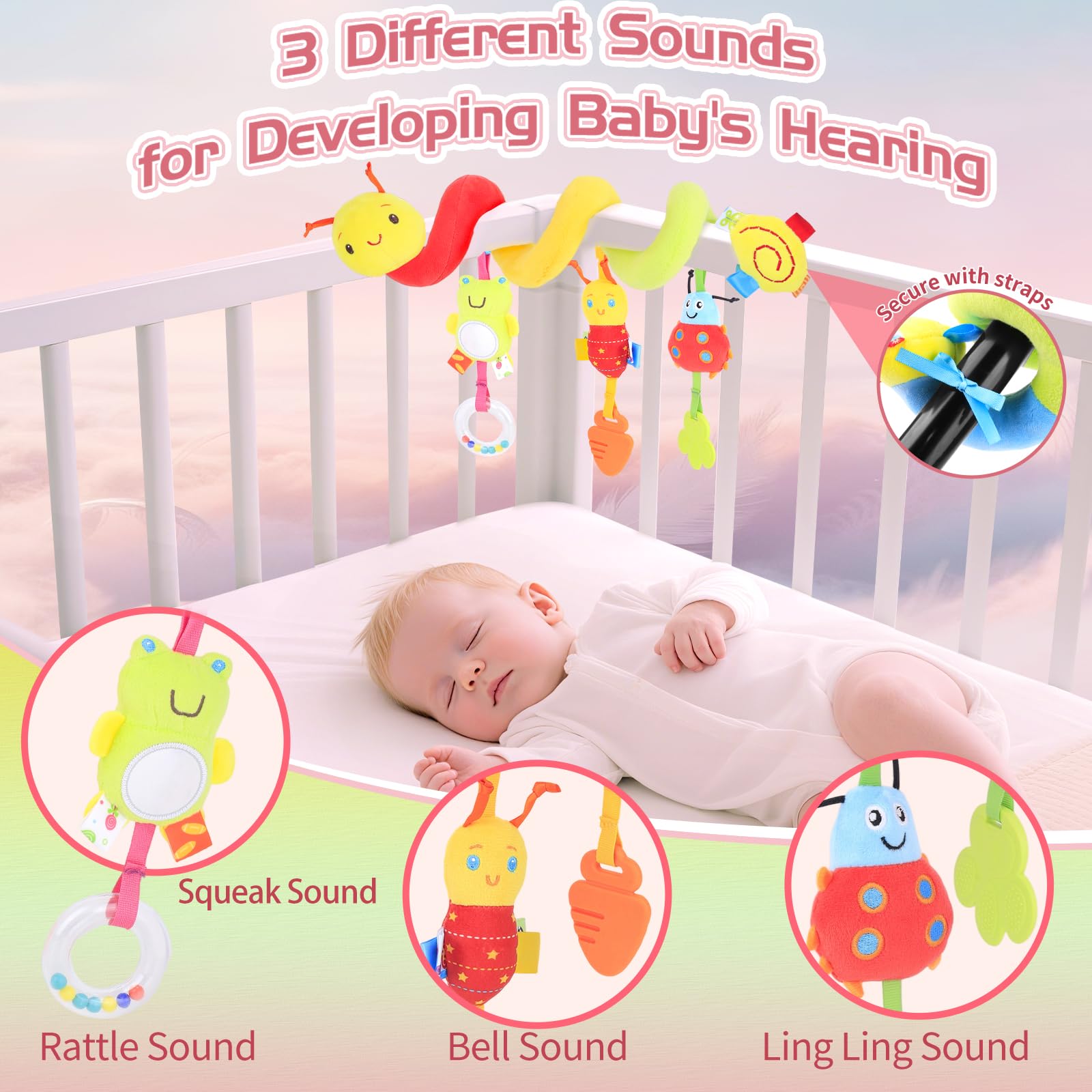 MPQMPQ baby arch toy shown attached to stroller and car seat