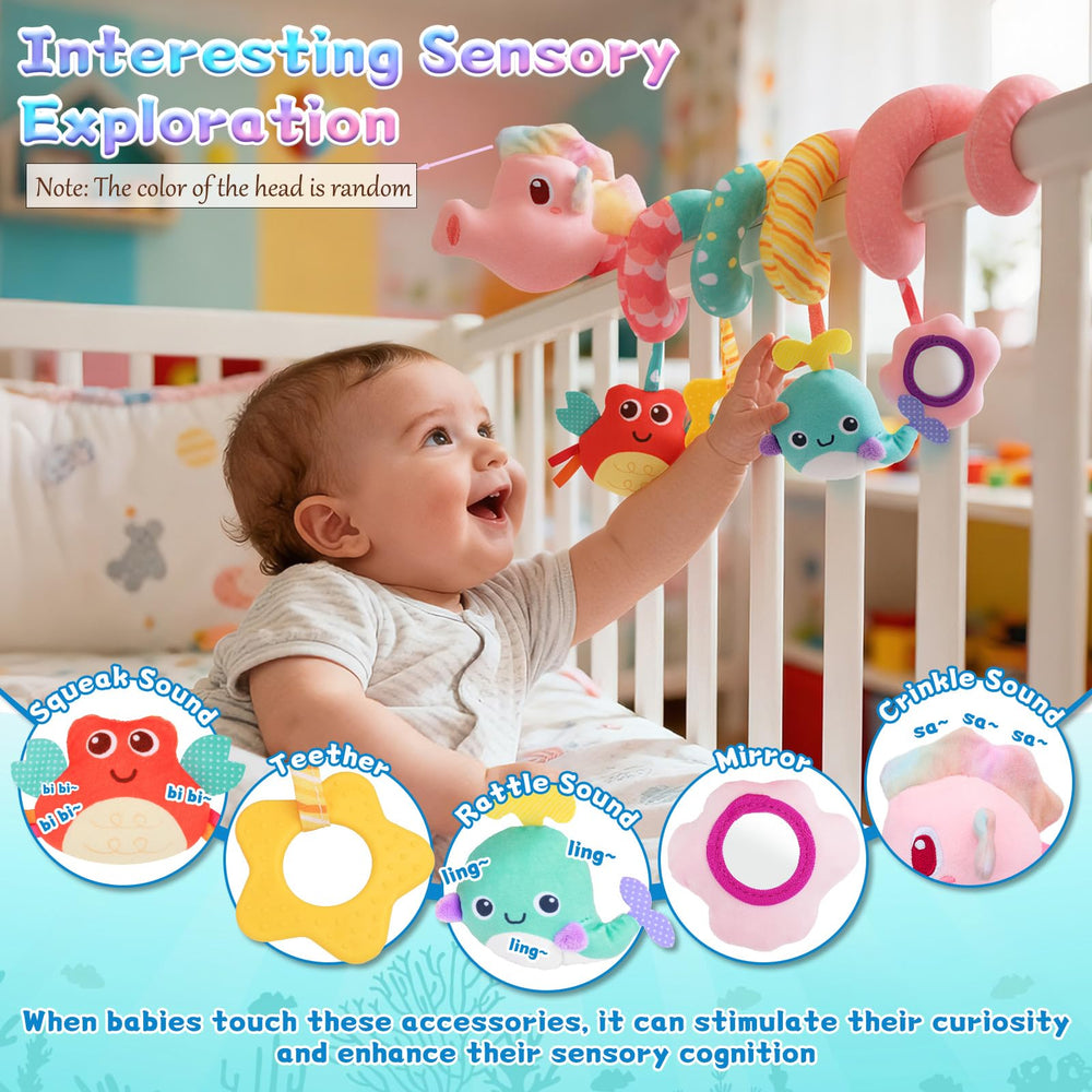 MPQMPQ mirror baby toy encourages visual tracking and self-discovery.
