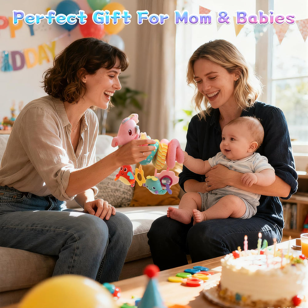 MPQMPQ multiuse baby toy fits car seats, prams, and beds easily.