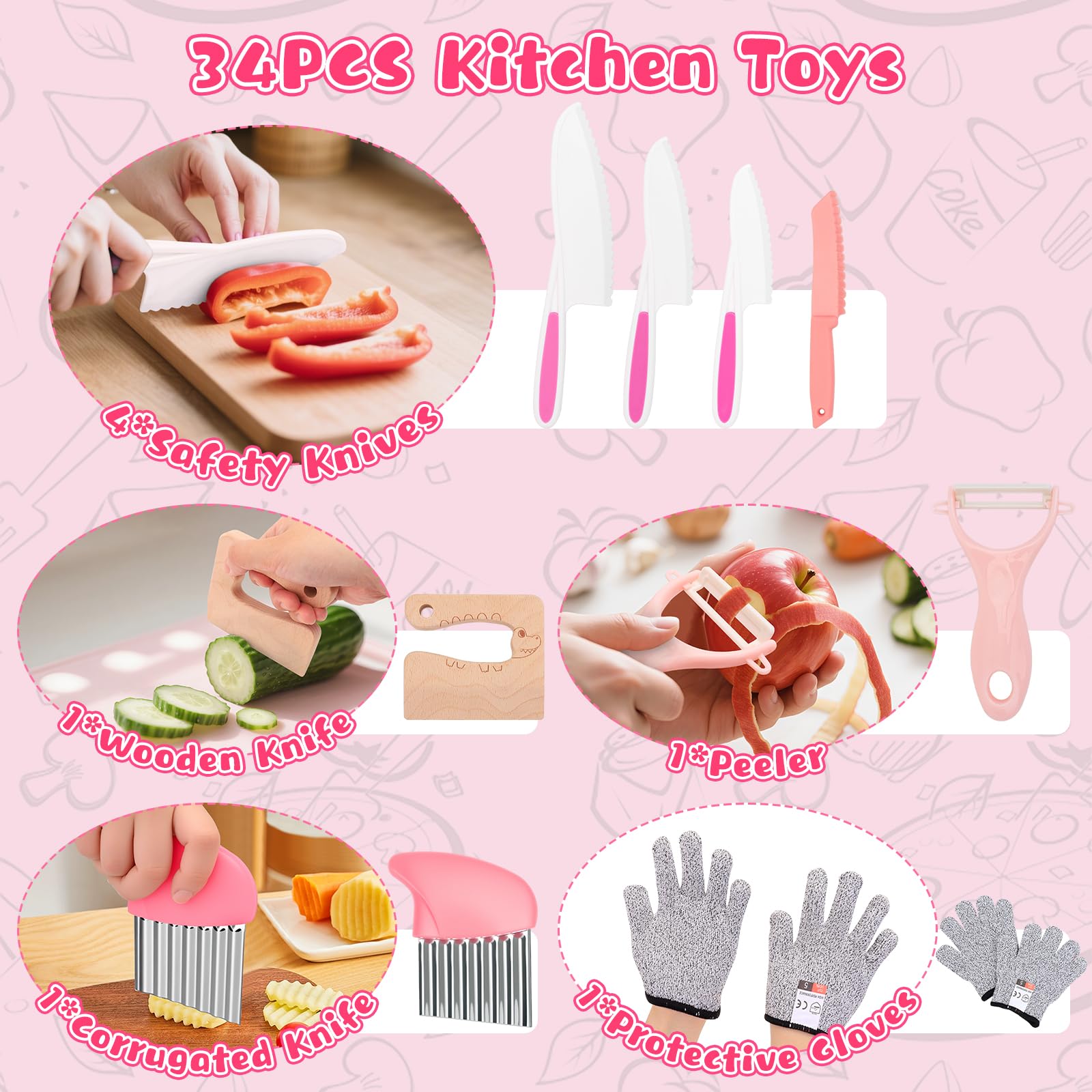 MPQMPQ cutting board helps kids practice chopping with guidance.