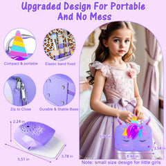 Mqsiuve Kids Makeup Kit storage case keeps accessories organized.