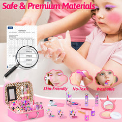 Mqsiuve Little Girls Makeup Kit nail art accessories for cute, creative manicures.