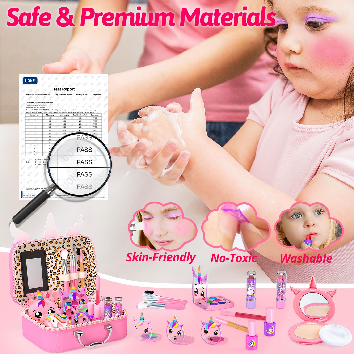 Mqsiuve Compact with puff for easy cleanup after dress up.