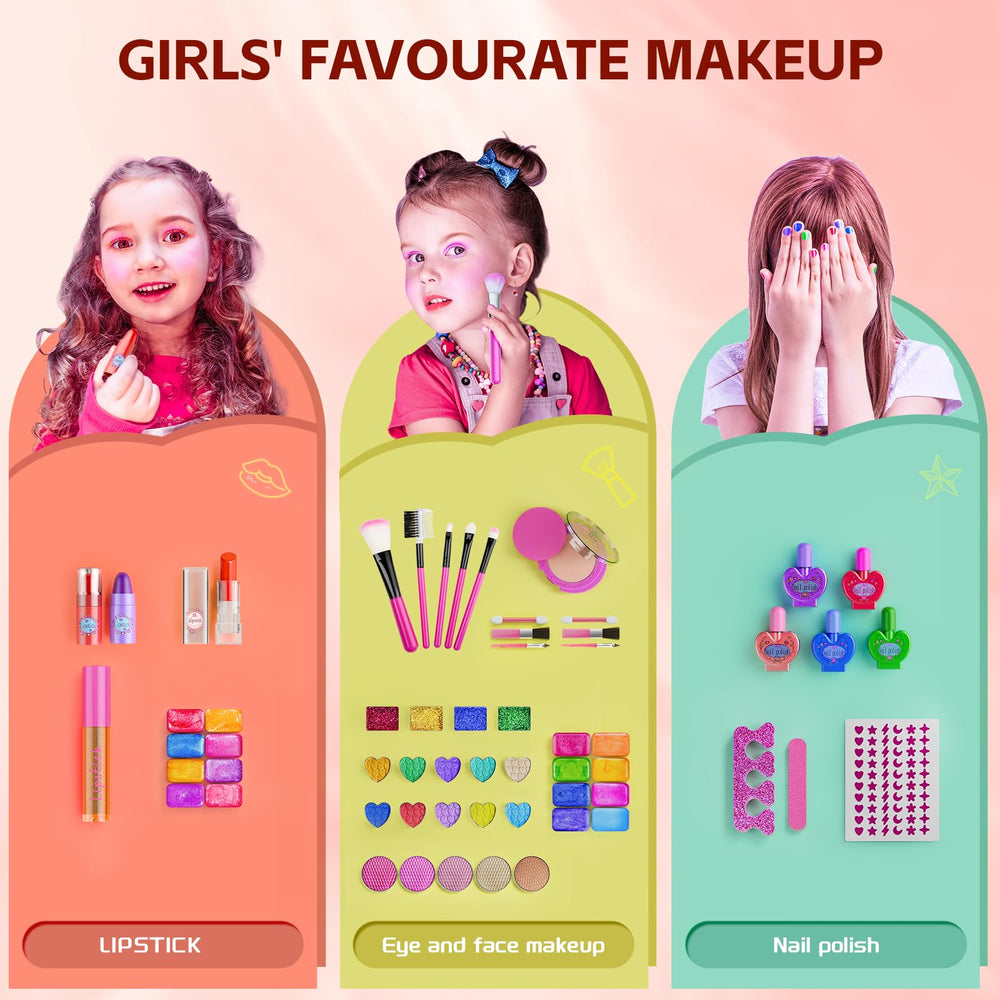 Mqsiuve portable makeup case for on-the-go pretend play.