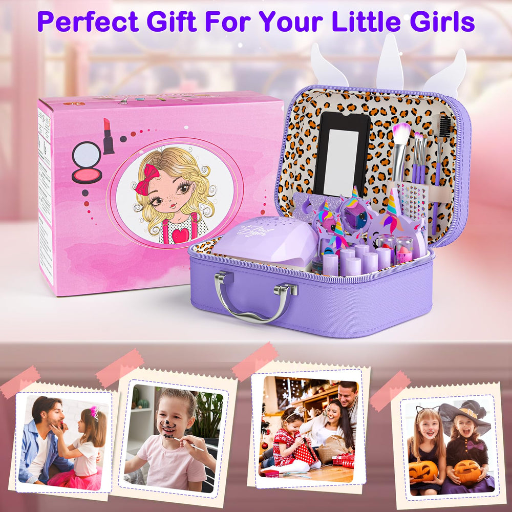 Mqsiuve unicorn cosmetic case portable organizer for travel.