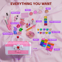 Mqsiuve washable safety makeup set easy to clean after pretend play.