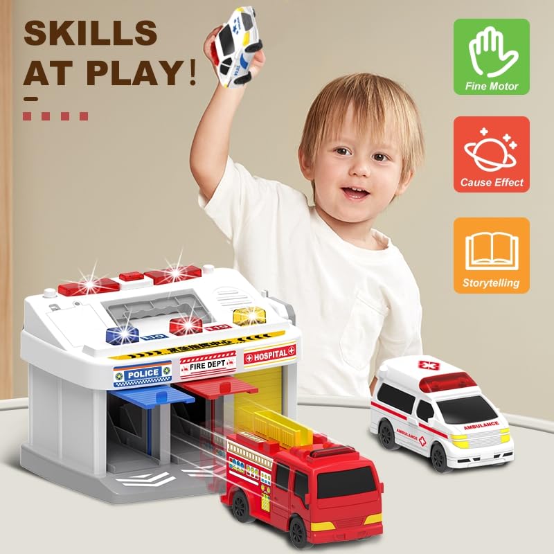 MQSTARSRISE Rescue Station ambulance for emergency role-play and caregiving scenarios