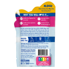 Mr. Bubble Magic Bath Crackles easy cleanup in bath water after use