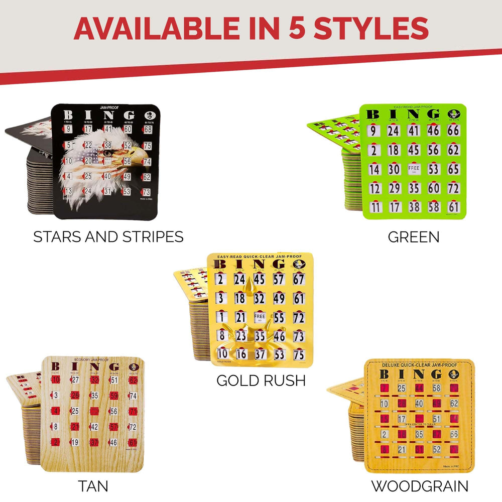 MR CHIPS 25-pack woodgrain bingo cards ready for play