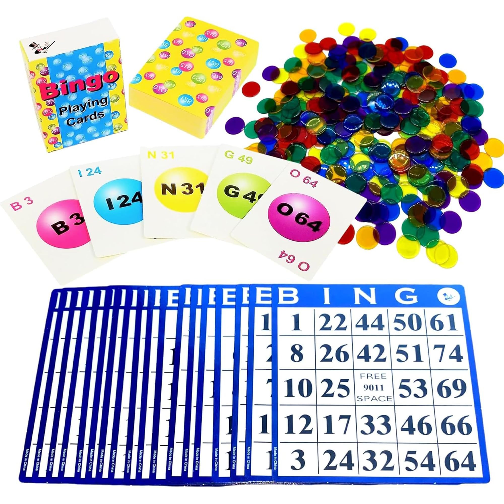 MR CHIPS bingo 18 unique cards for quick family game nights.