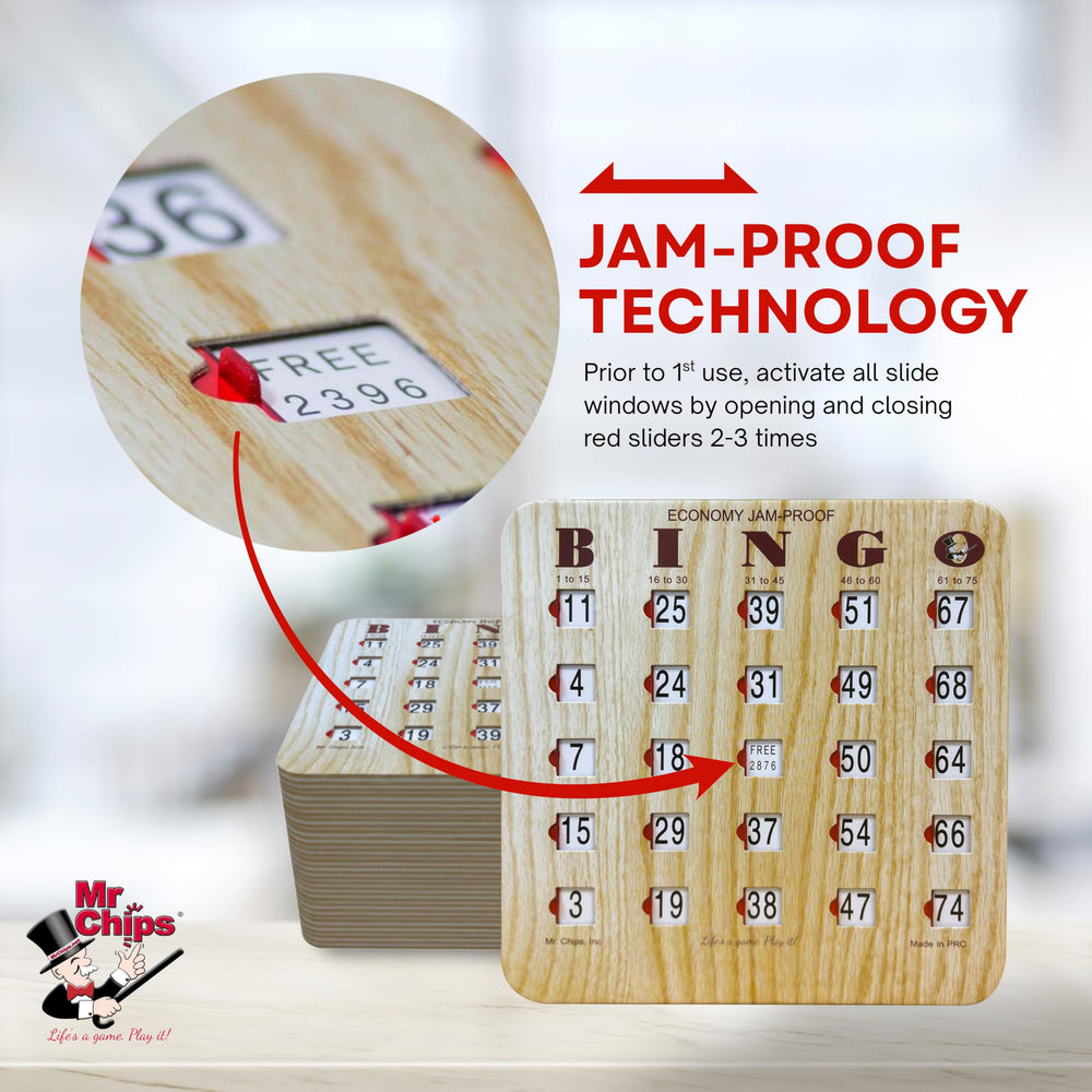 MR CHIPS heavy-duty bingo set withstands frequent use and travel