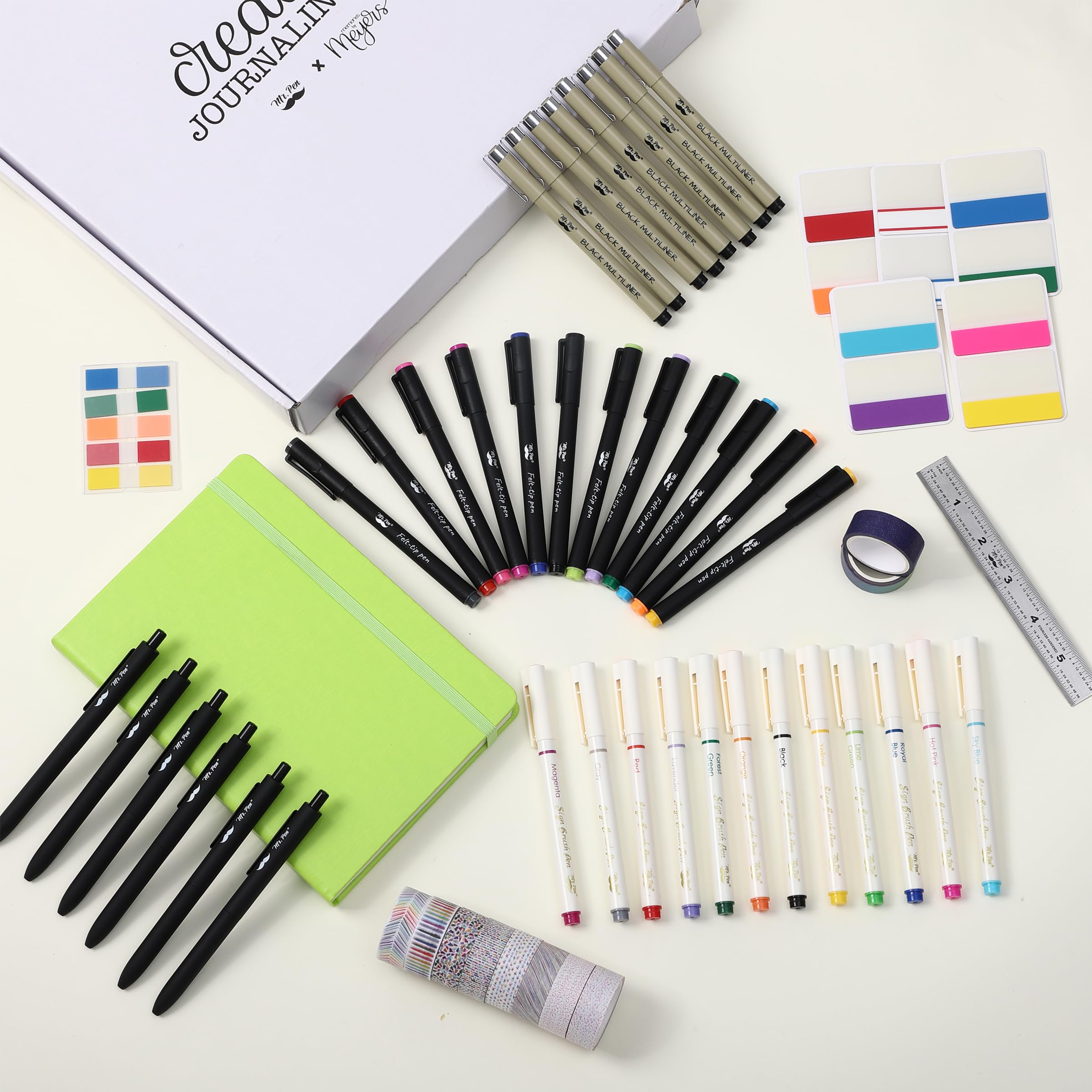 Mr. Pen color swatch sheet to plan color palettes for spreads.