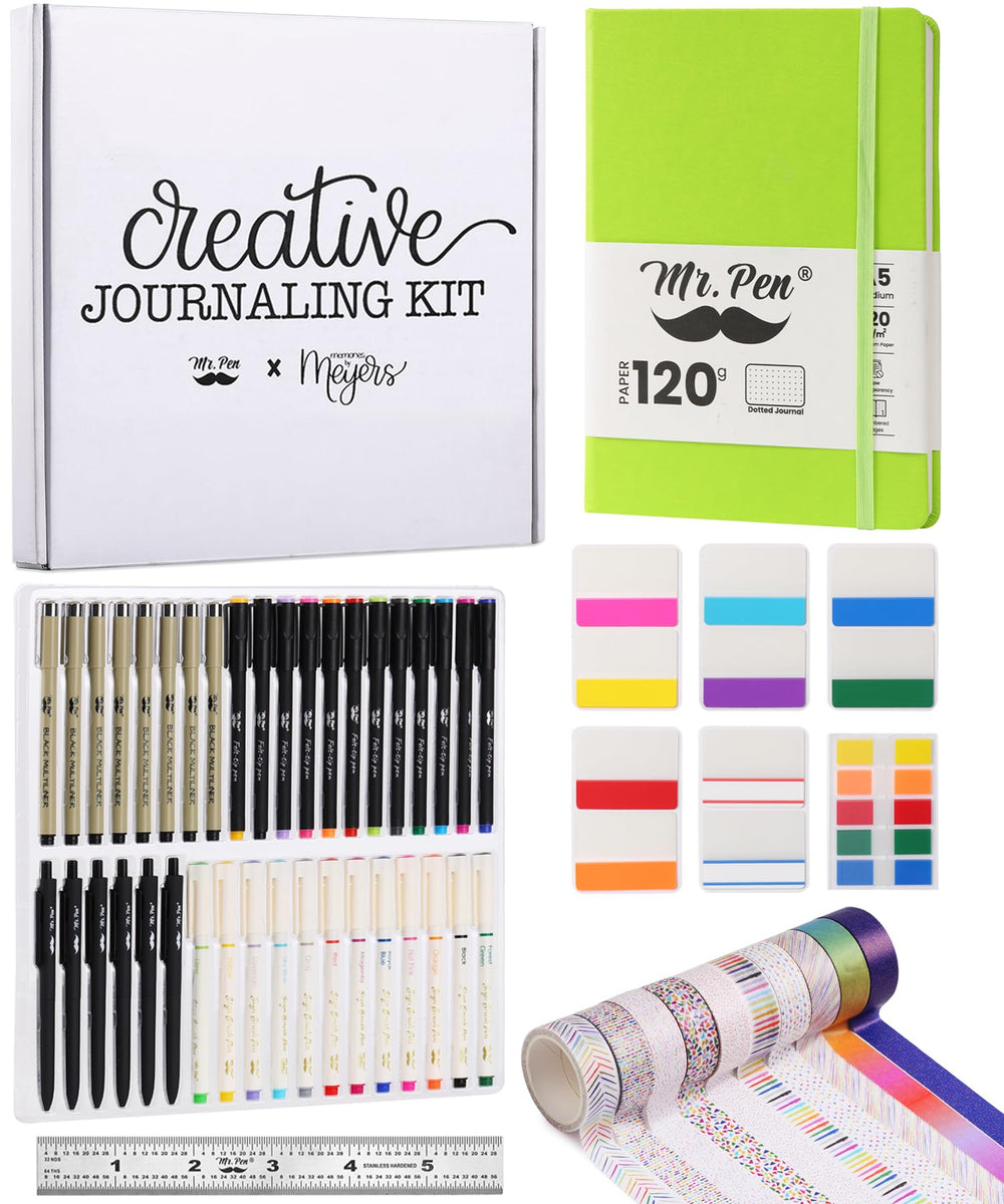 Mr. Pen Creative Journaling Kit notebook and pens for smooth planning and doodling.