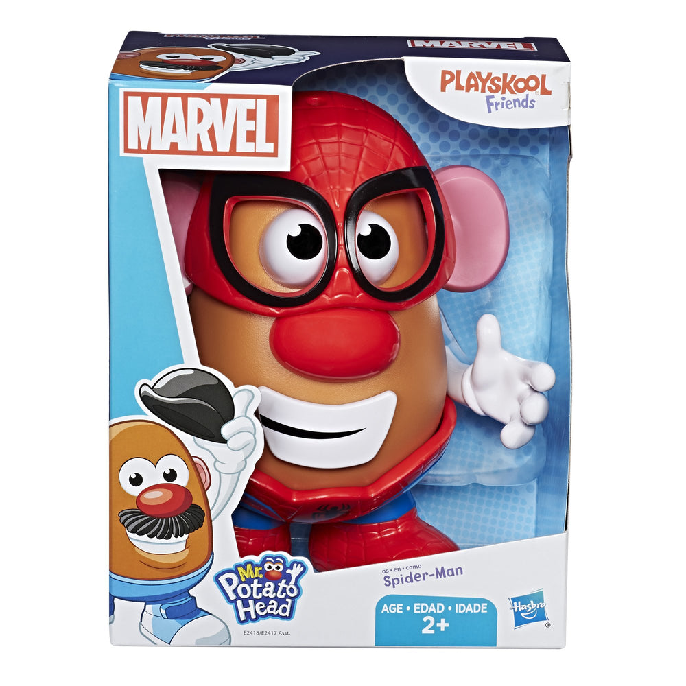 Mr. Potato Head Marvel Spider-Man mask piece boosts imaginative play.