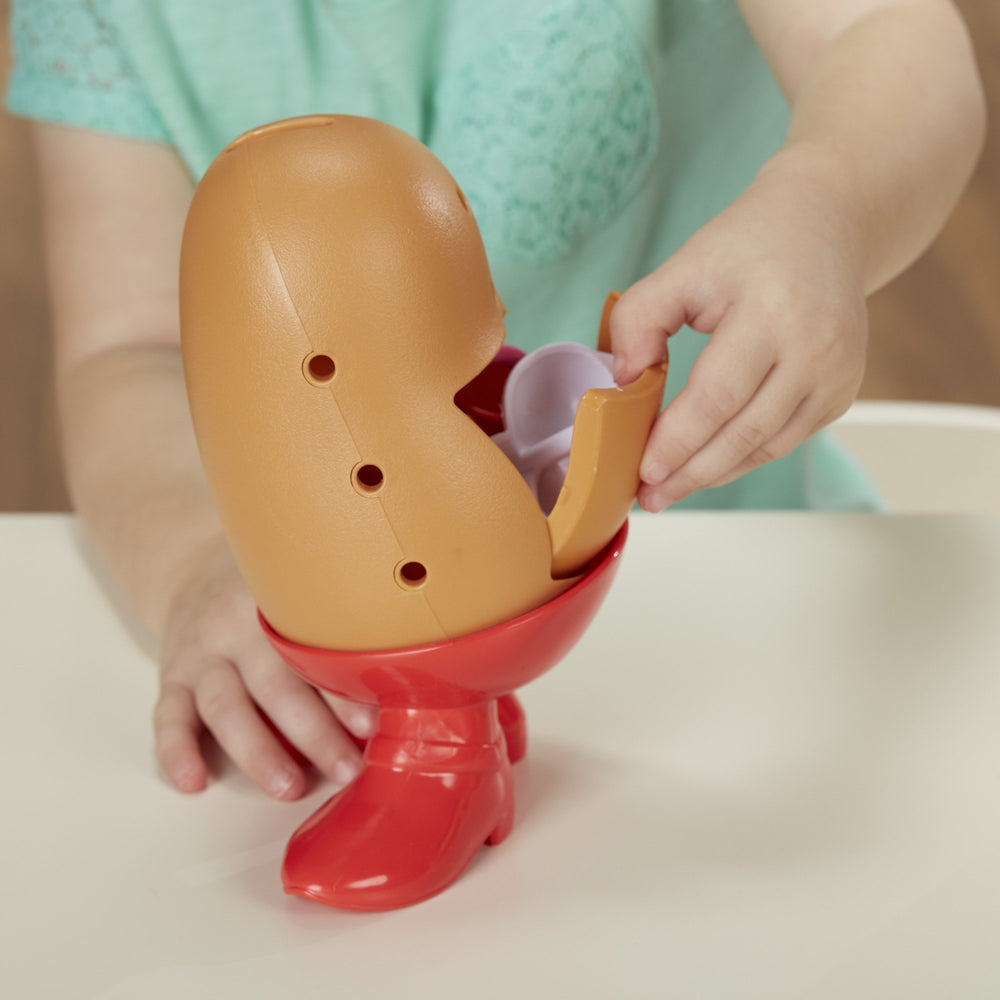 Mr. Potato Head tater tush storage keeps parts organized.