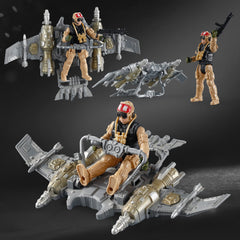 Mr.River US Army Men military glider enables aerial mission play and storytelling.
