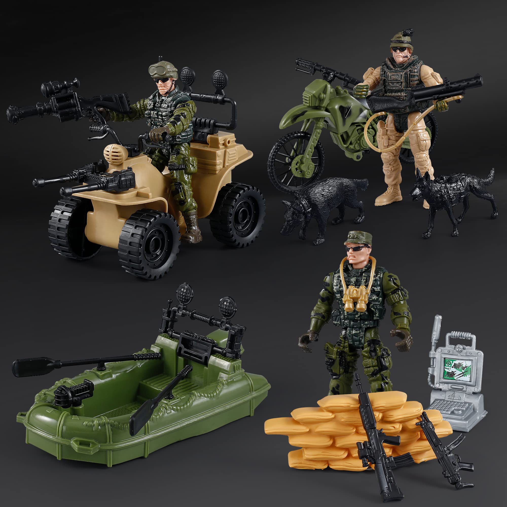Mr.River US Army Men raft boat expands water adventures and crossing scenarios.