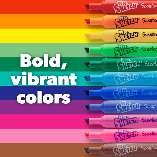 Mr. Sketch scented markers chisel-tip closeup enabling versatile lines for drawings