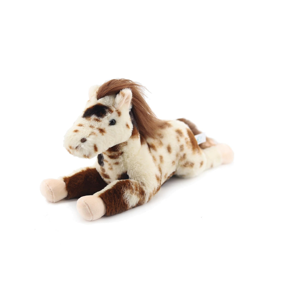 MR ViviCare spotted horse 15-inch front view ideal for cuddling and imaginative play.