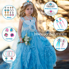 Mrabbitoo child wearing princess shoes enjoying a playful dress-up moment.