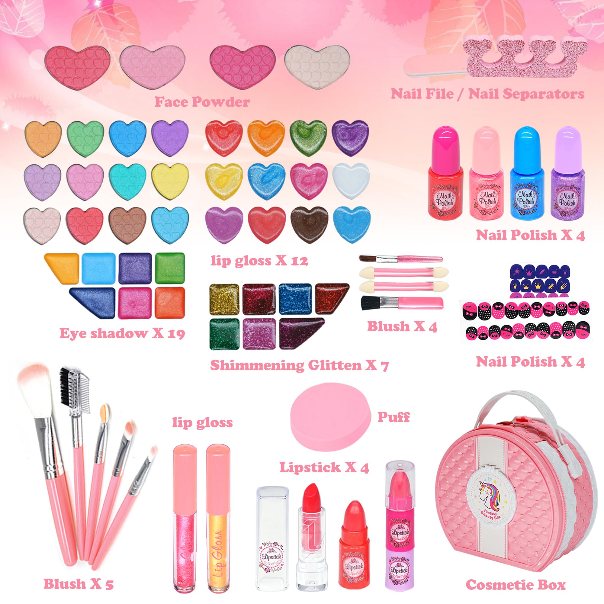 Mrabbitoo lipgloss variety with shiny colors for pretend-play looks