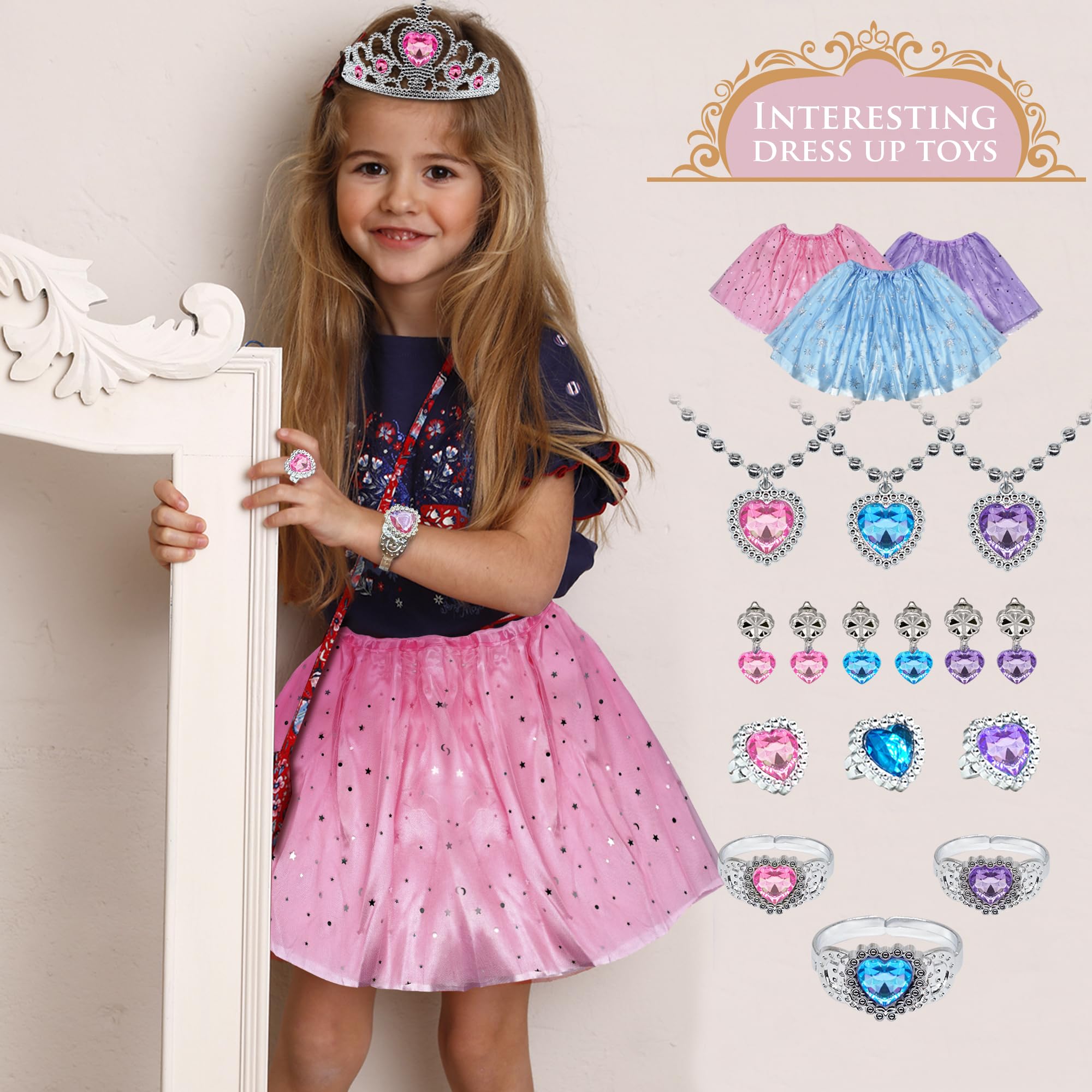Mrabbitoo Princess Crowns showcase colorful pretend play accessories
