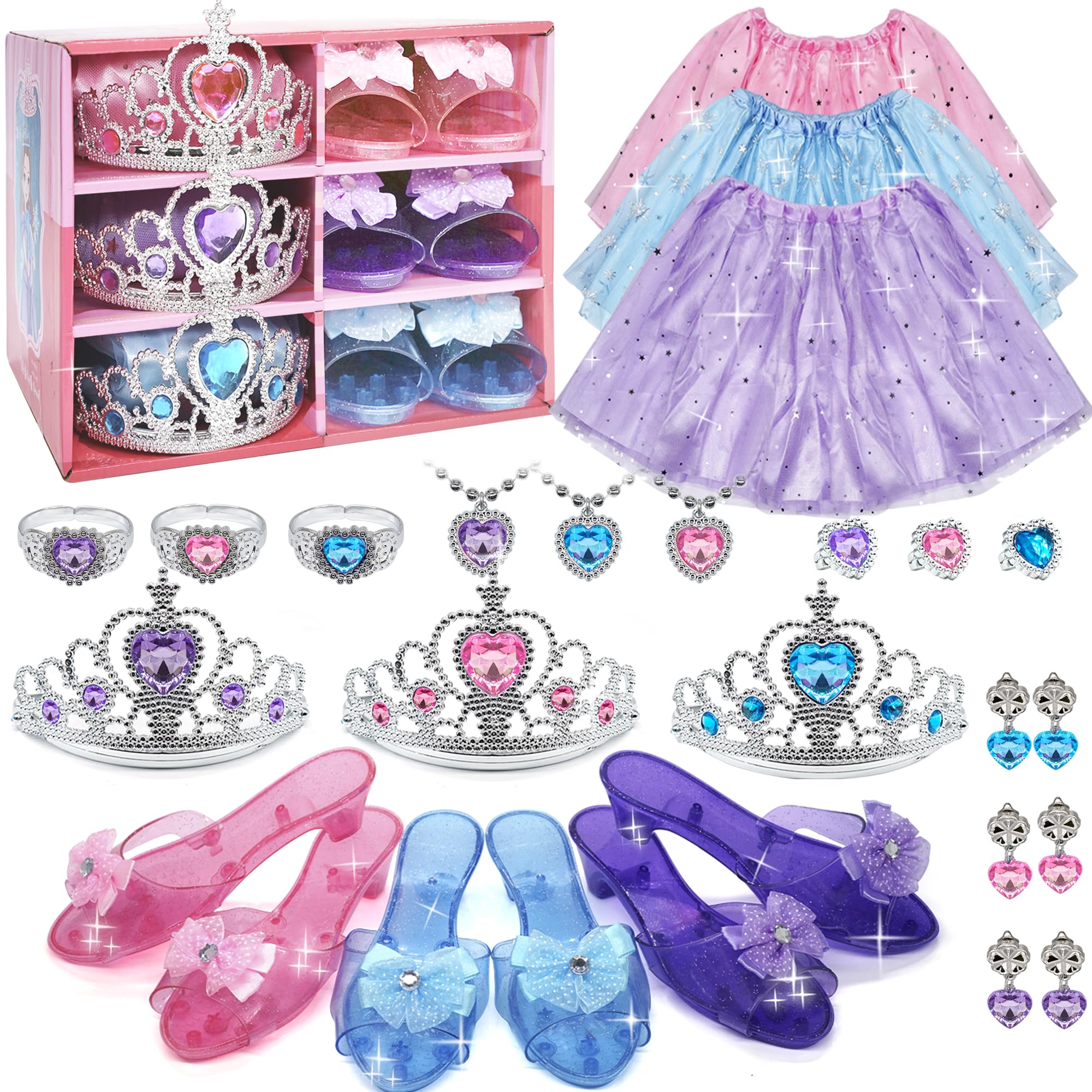 Mrabbitoo Princess Dress Up Skirts sparkle during imaginative play