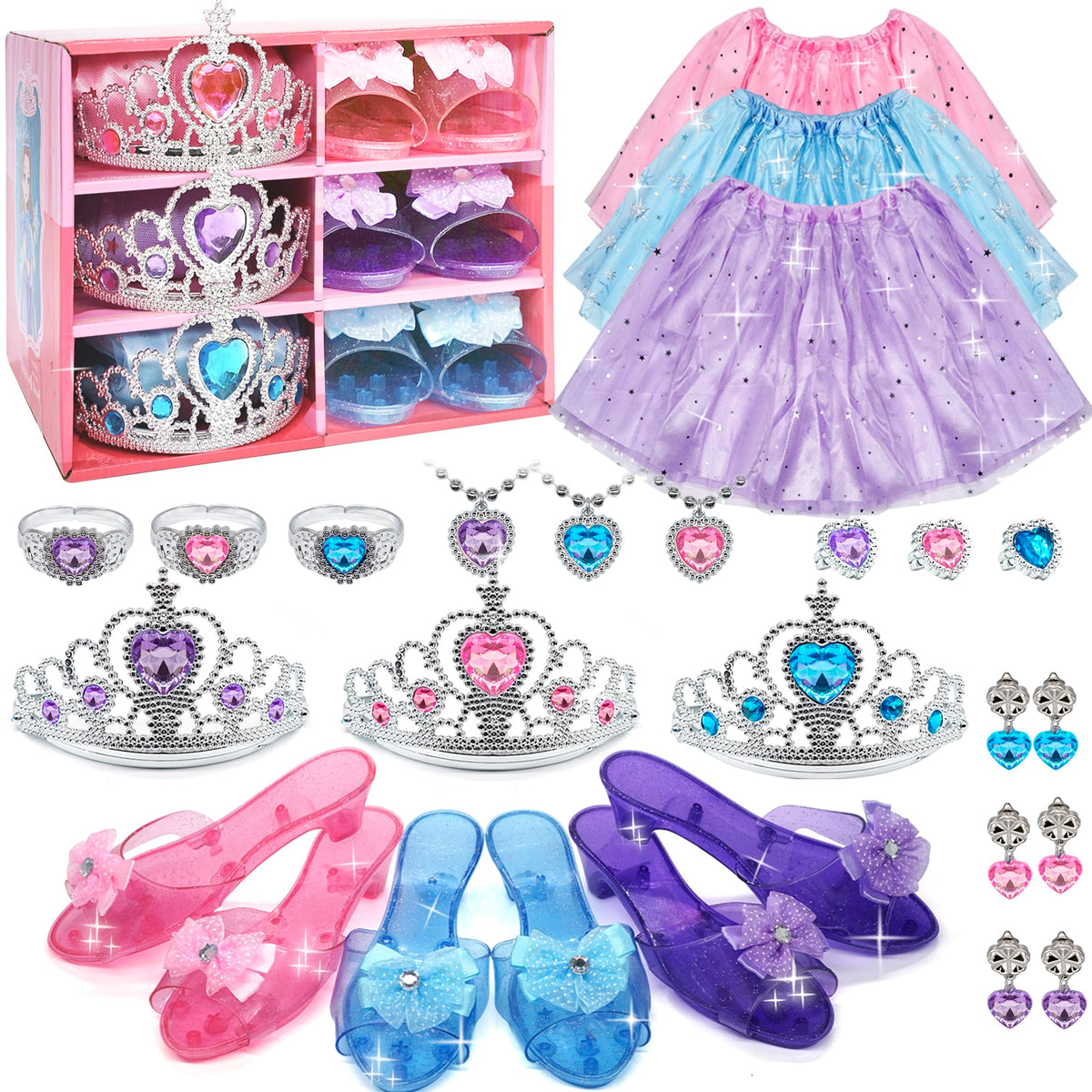 Mrabbitoo Princess Dress Up Skirts sparkle during imaginative play