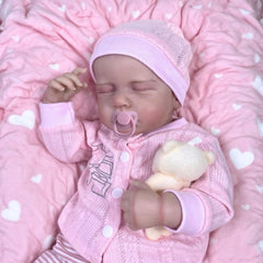 MRB Lifelike Reborn doll hand-rooted eyelashes enhance realism