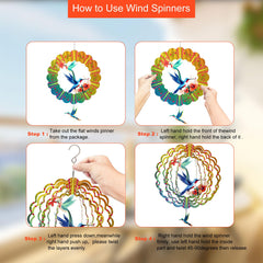 MRHEPHAESTUS easy-assembly 3D wind spinner with tassel structure