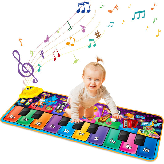 MR.TN kids musical piano mat showing 25 sounds for interactive play