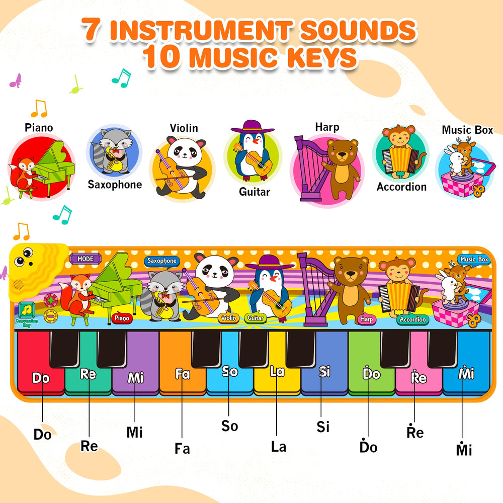 MR.TN Colorful touch mat helps kids identify colors and rhythm