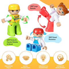 Colorful Mruikeny characters designed for cooperative family-building sessions.