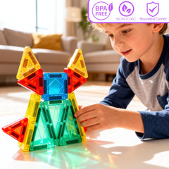 Mruikeny mini magnetic tiles screen-free play promotes hands-on STEM exploration