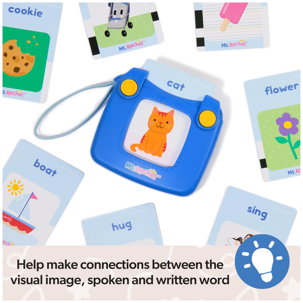 Ms. Rachel learning card detail with activity tips, helps caregivers scaffold play