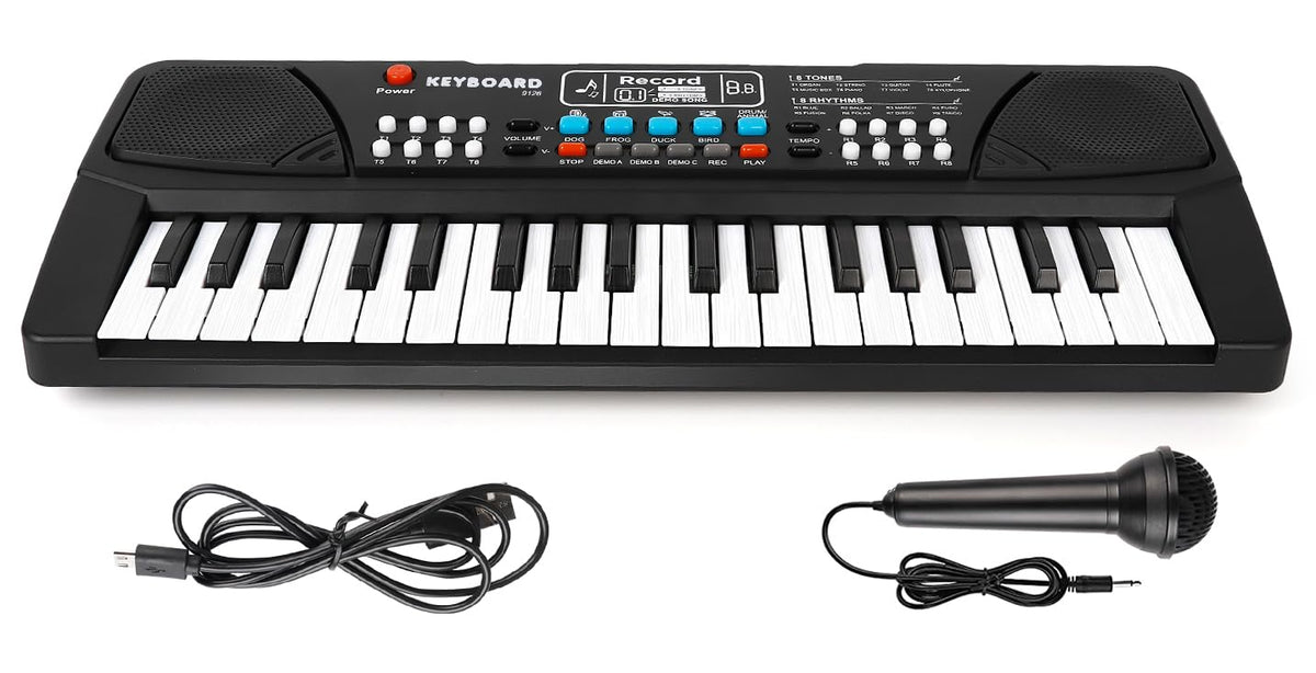 M SANMERSEN 37-key upgrade keyboard with wood-grain keys for beginners