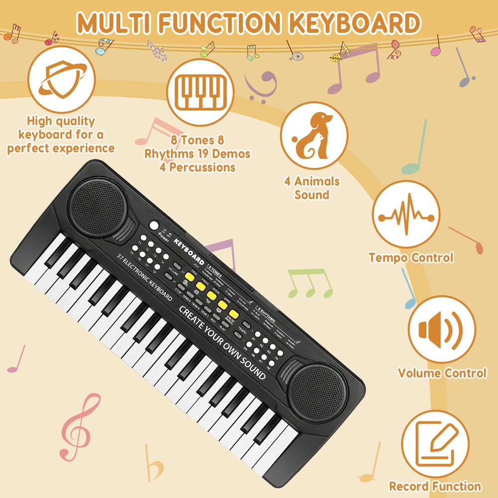 M SANMERSEN Kid Keyboard Piano demo rhythms showcase engaging learning sessions.