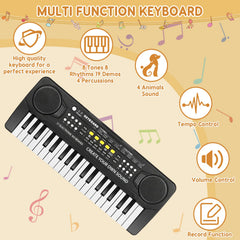 M SANMERSEN Kid Keyboard Piano demo rhythms showcase engaging learning sessions.