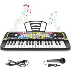 M SANMERSEN kids keyboard 37 key with microphone for early music play